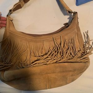 Country western fringe cowgirl suede vintage purse